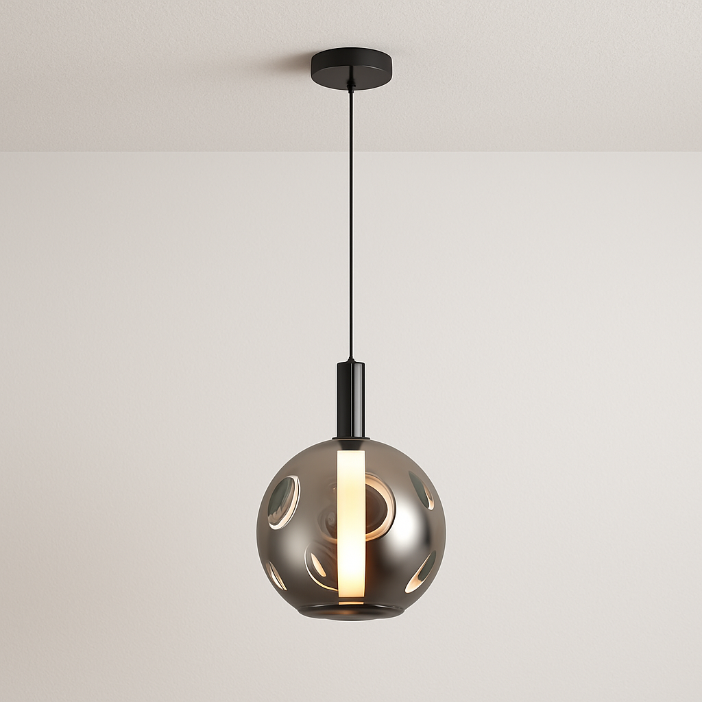 Luminária Pendente Moderna Minimalista LED Metal Vidro Navigli
