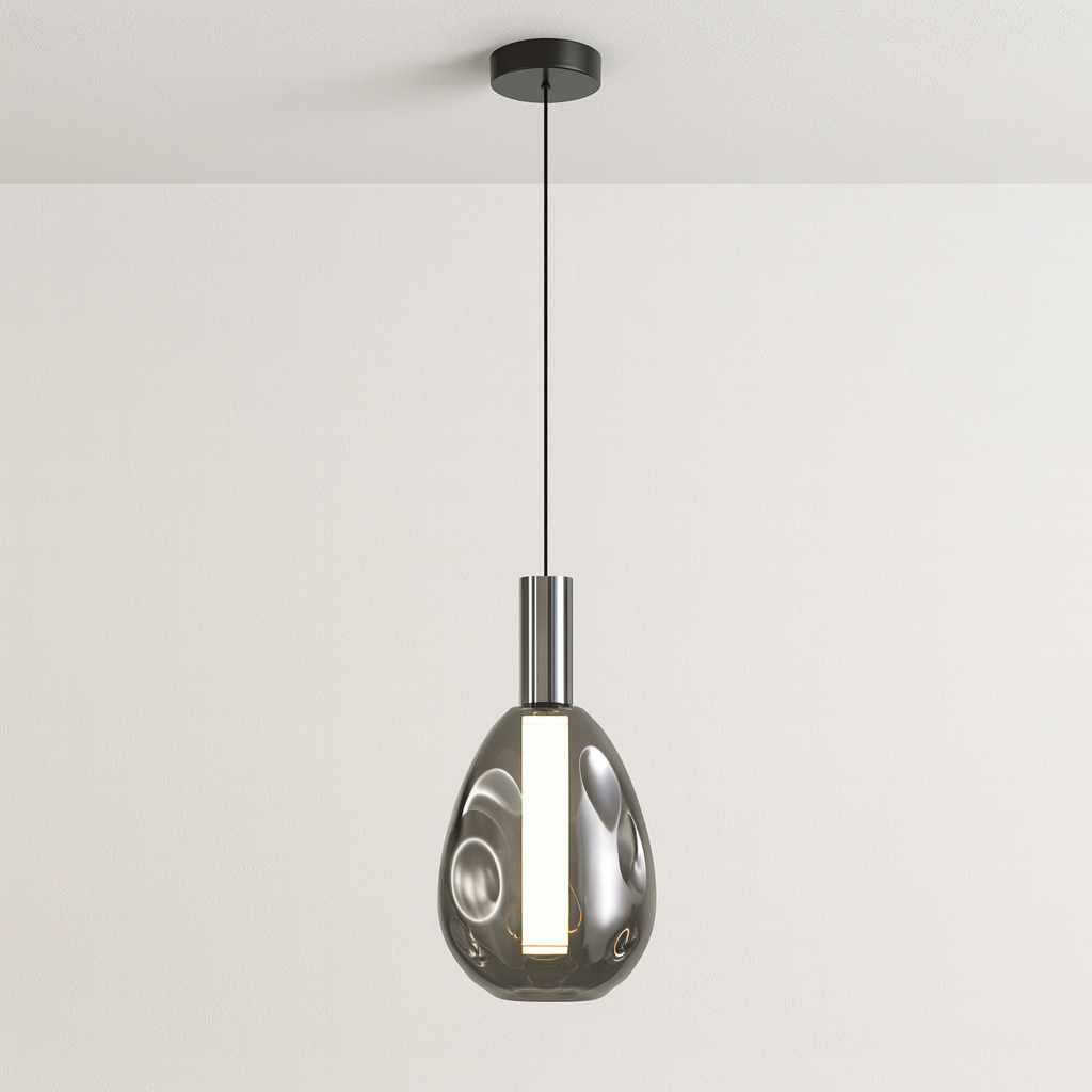 Luminária Pendente Moderna Minimalista LED Metal Vidro Navigli