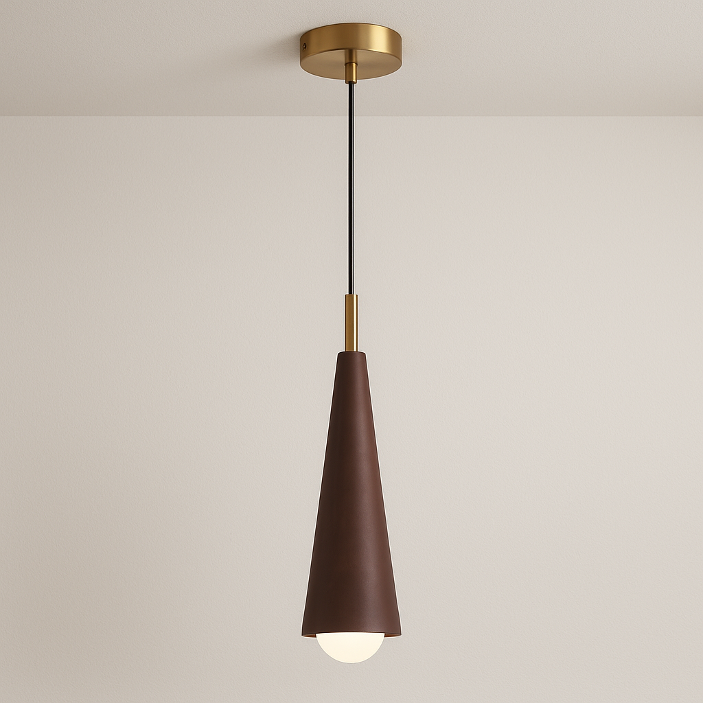 Luminária Pendente Moderna Minimalista Madeira Montclair