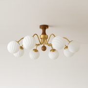 Luminária Pendente Moderna Minimalista Metal Madeira Hortus