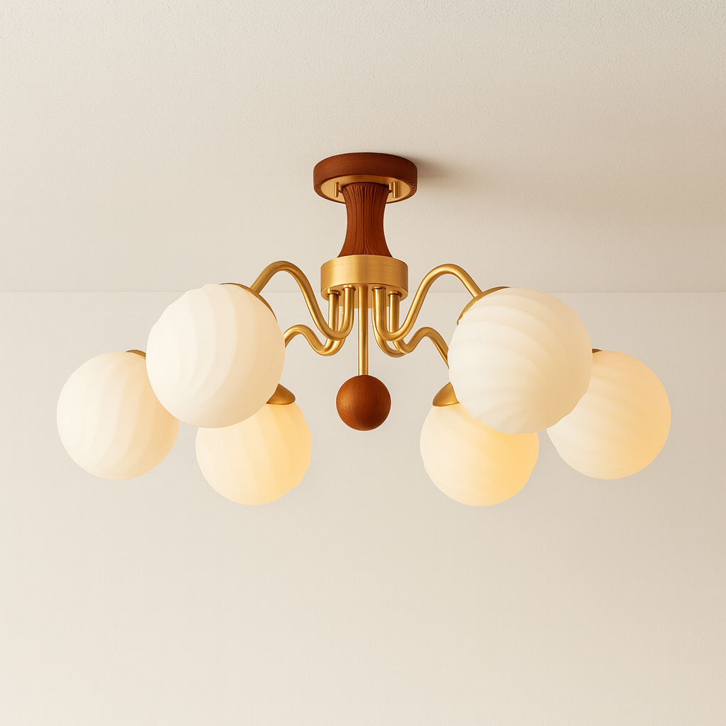 Luminária Pendente Moderna Minimalista Metal Madeira Hortus