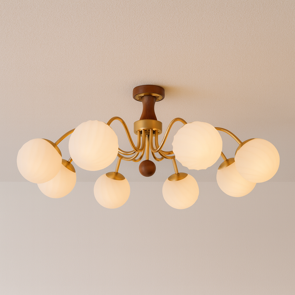 Luminária Pendente Moderna Minimalista Metal Madeira Hortus