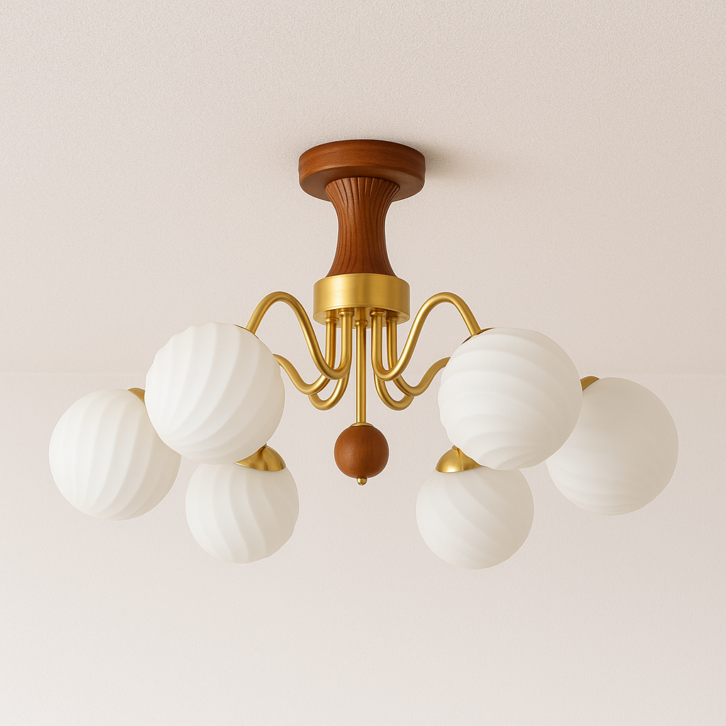 Luminária Pendente Moderna Minimalista Metal Madeira Hortus