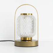 Luminária de Mesa Abajur Moderna Metal Cristal Pasila
