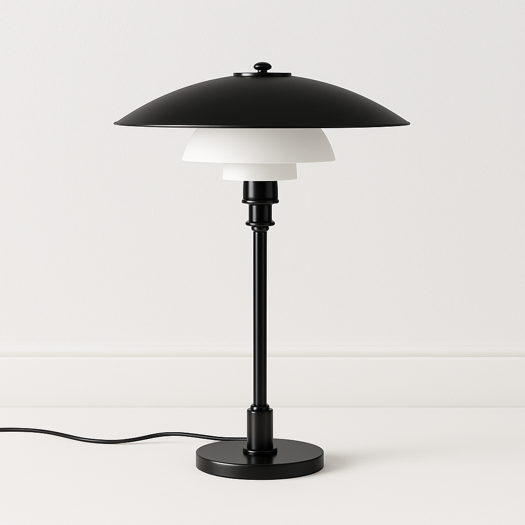Luminária de Mesa Moderna Minimalista Metal Vidro Kaleva