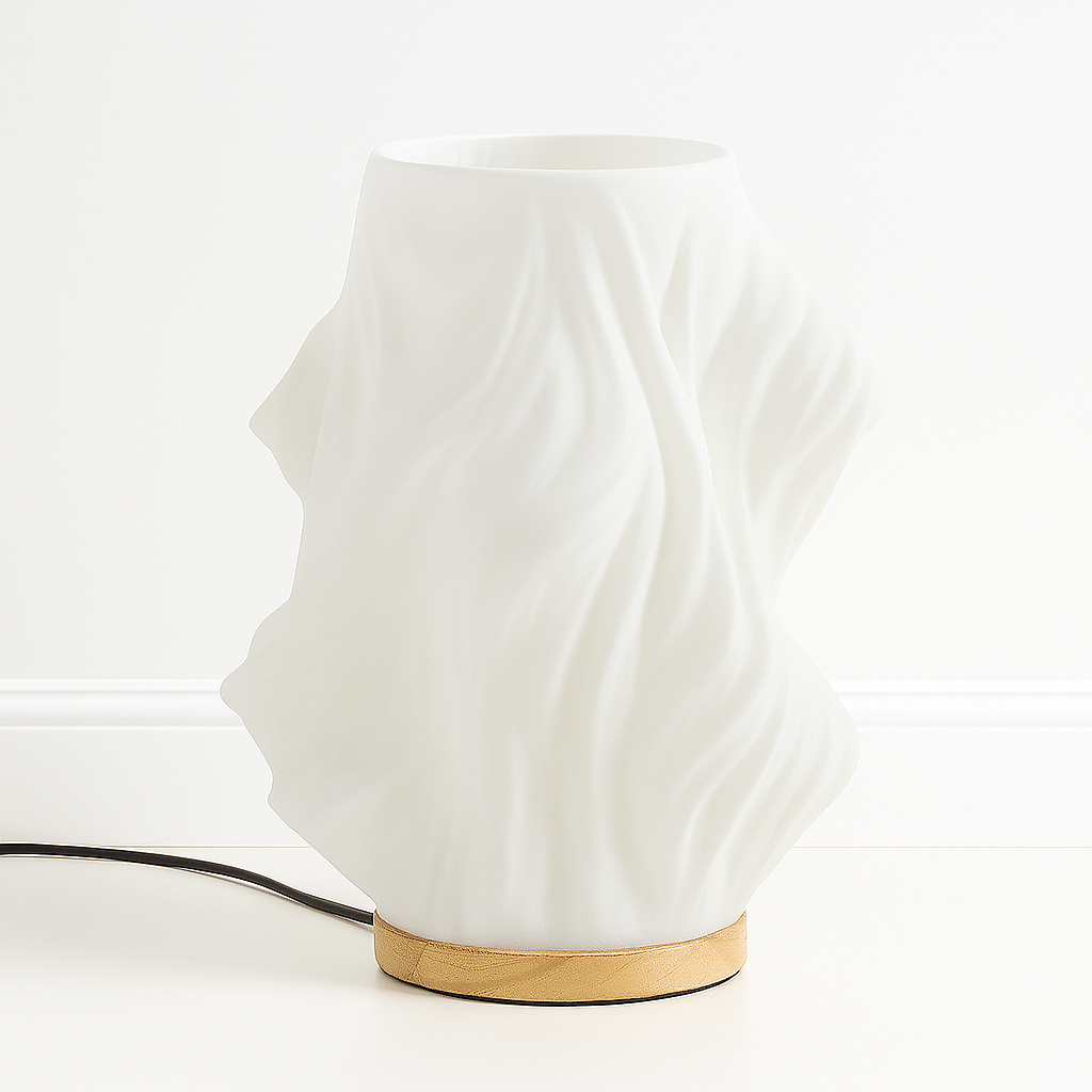 Luminária de Mesa Moderna Minimalista PLA Madeira LED Arsty
