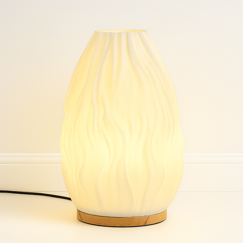 Luminária de Mesa Moderna Minimalista PLA Madeira LED Arsty