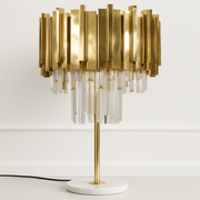 Luminária de Mesa Abajur Moderna Minimalista Cristal Metal Gareen - ABAZZUR™