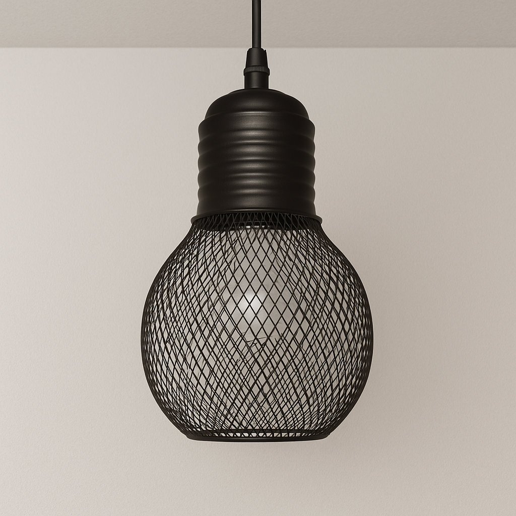 Luminária Pendente Moderno Industrial Retrô Aramado Metal Korthal