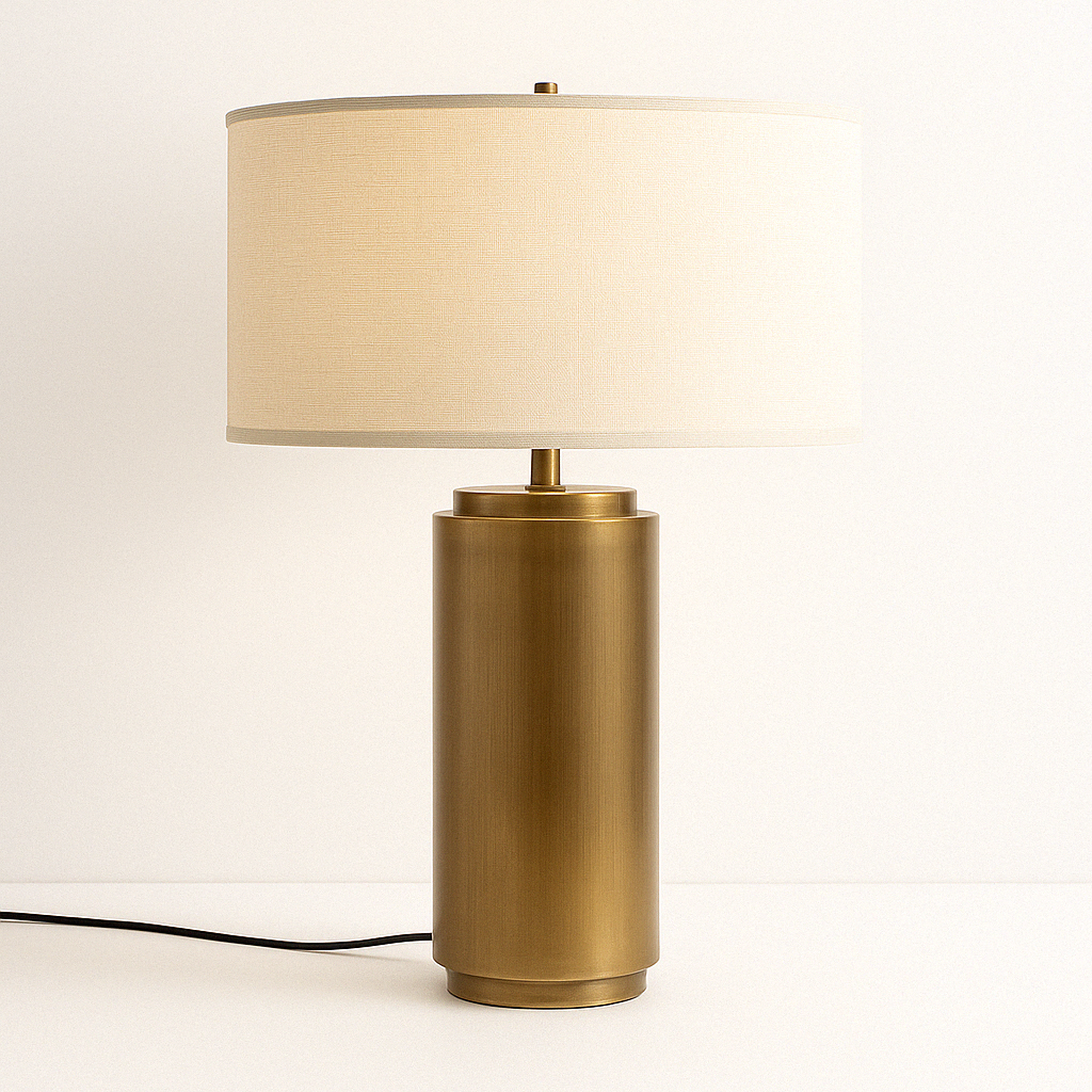 Luminária de Mesa Abajur Moderna Tecido Metal Meye - ABAZZUR™