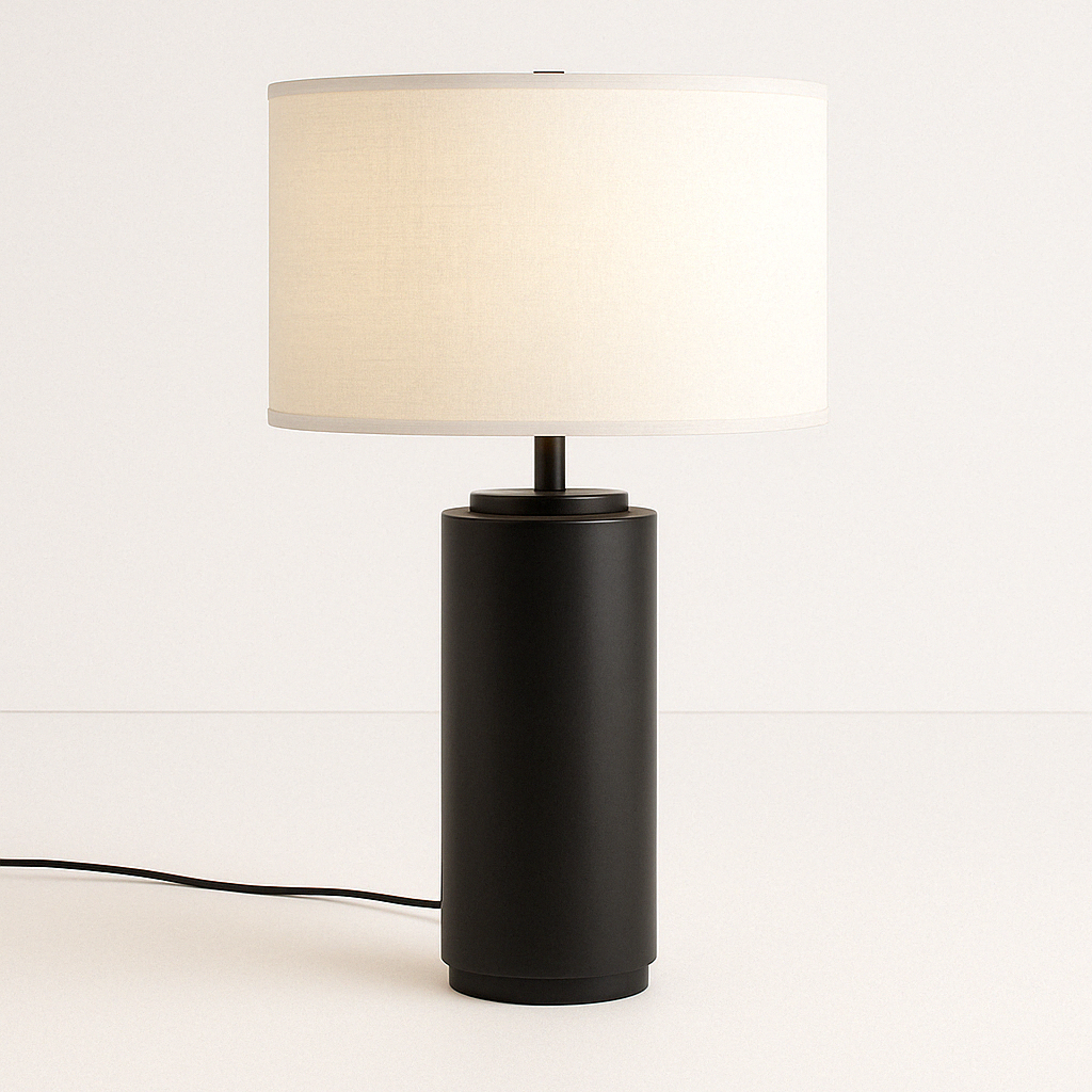 Luminária de Mesa Abajur Moderna Tecido Metal Meye - ABAZZUR™