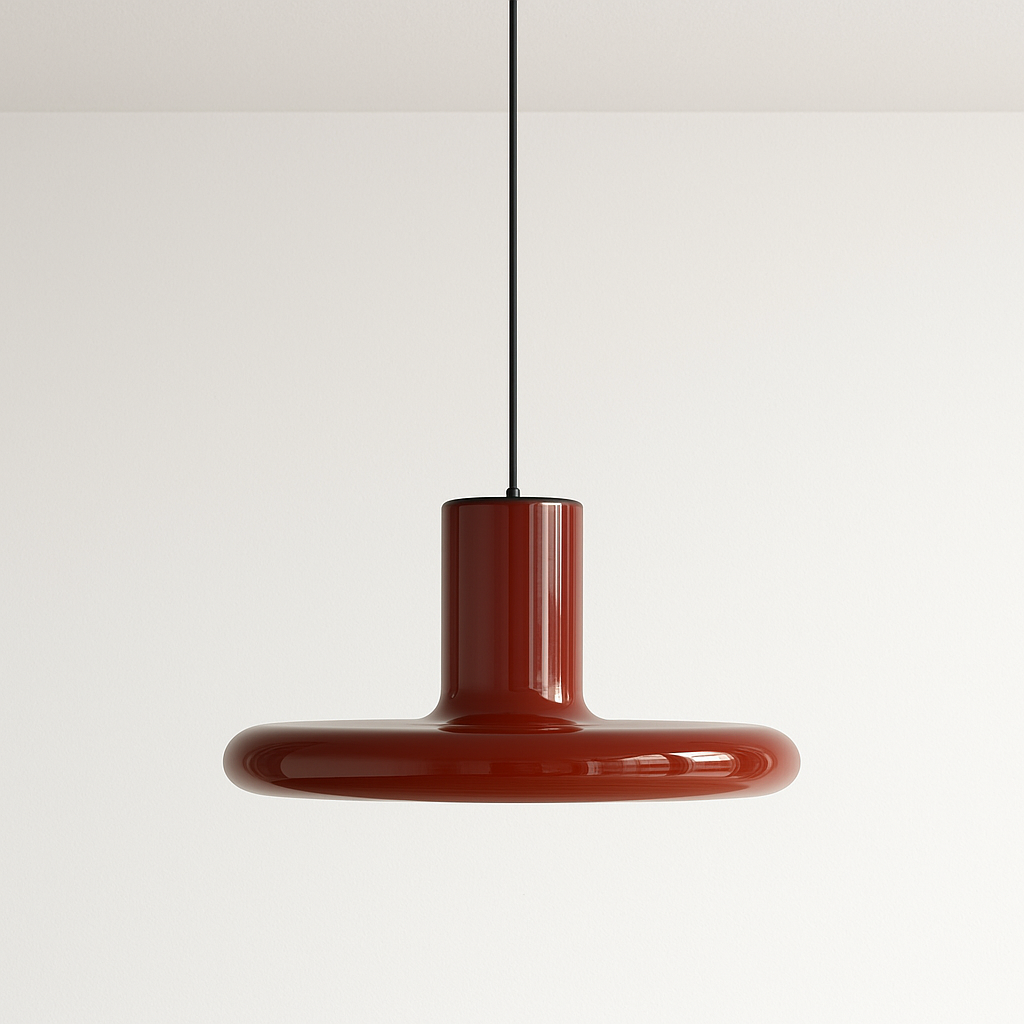 Luminária Pendente Moderna Minimalista Vidro Metal Red Hook