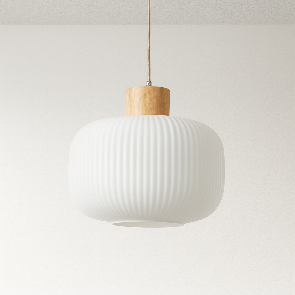 Luminária Pendente Moderno Minimalista Vidro Japonês Quimbra