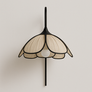 Luminária Arandela Moderna Minimalista Pétalas Tecido Metal Flor Moema