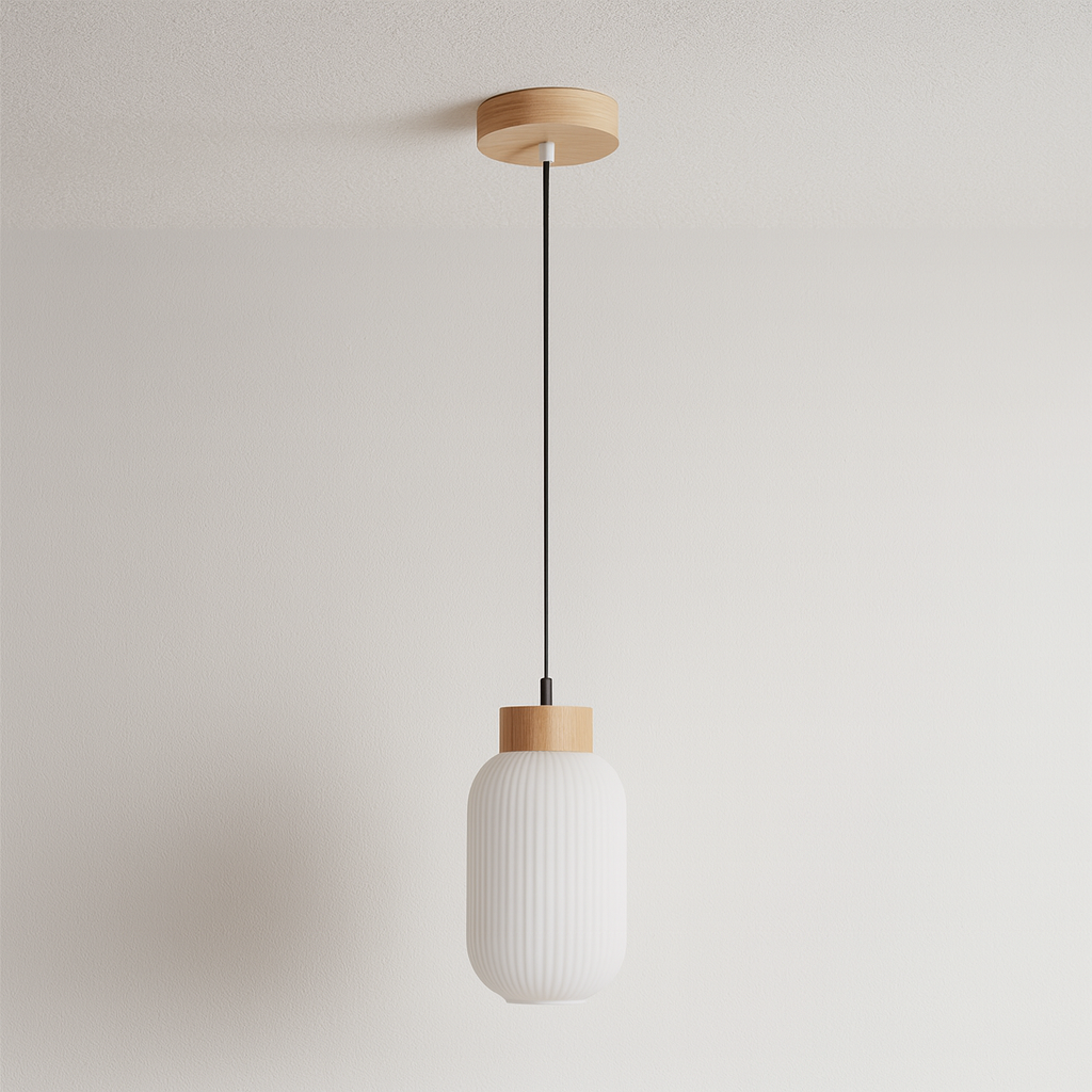 Luminária Pendente Moderno Minimalista Vidro Japonês Quimbra