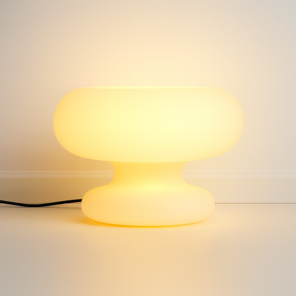 Luminária de Mesa Abajur Moderna Vidro Meila