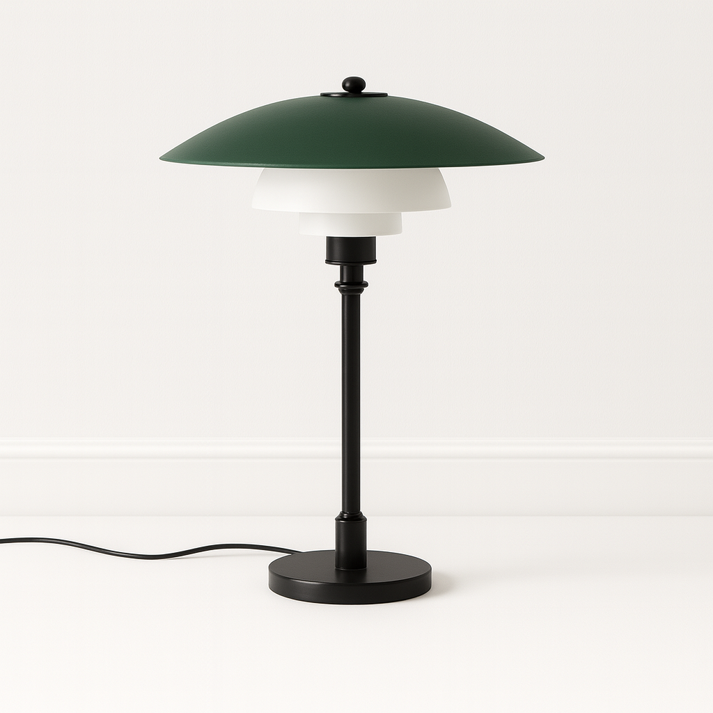 Luminária de Mesa Moderna Minimalista Metal Vidro Kaleva