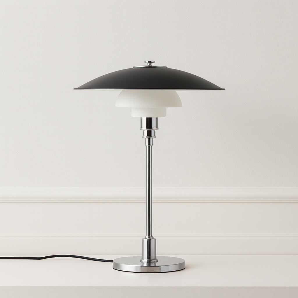 Luminária de Mesa Moderna Minimalista Metal Vidro Kaleva