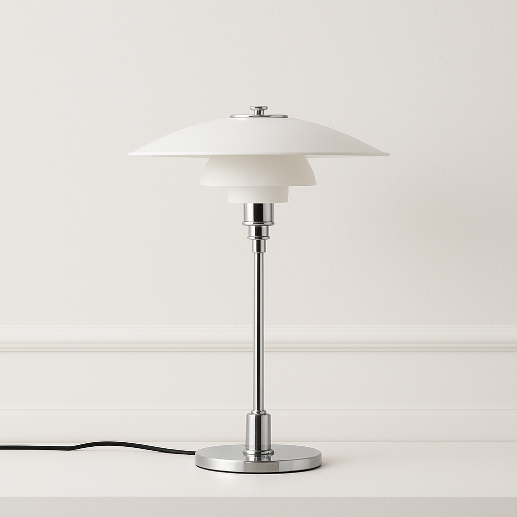 Luminária de Mesa Moderna Minimalista Metal Vidro Kaleva