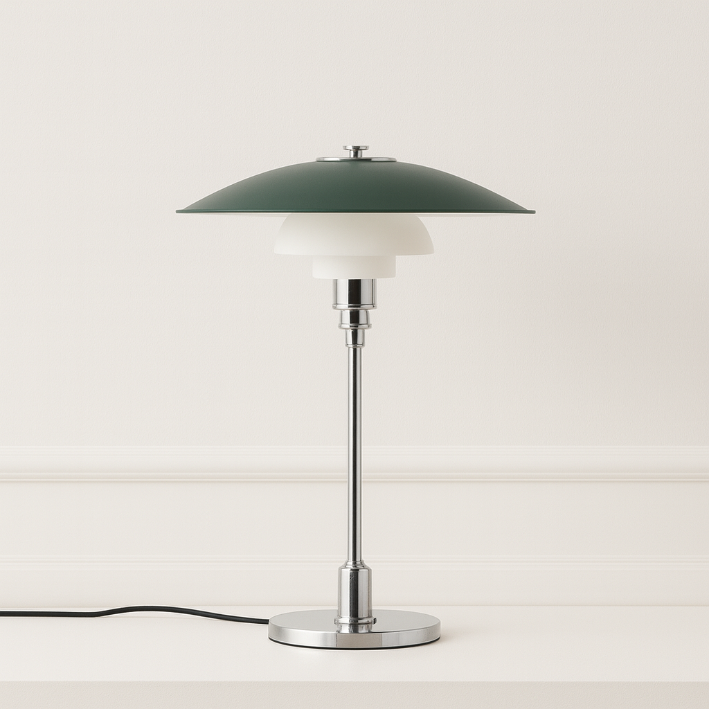 Luminária de Mesa Moderna Minimalista Metal Vidro Kaleva