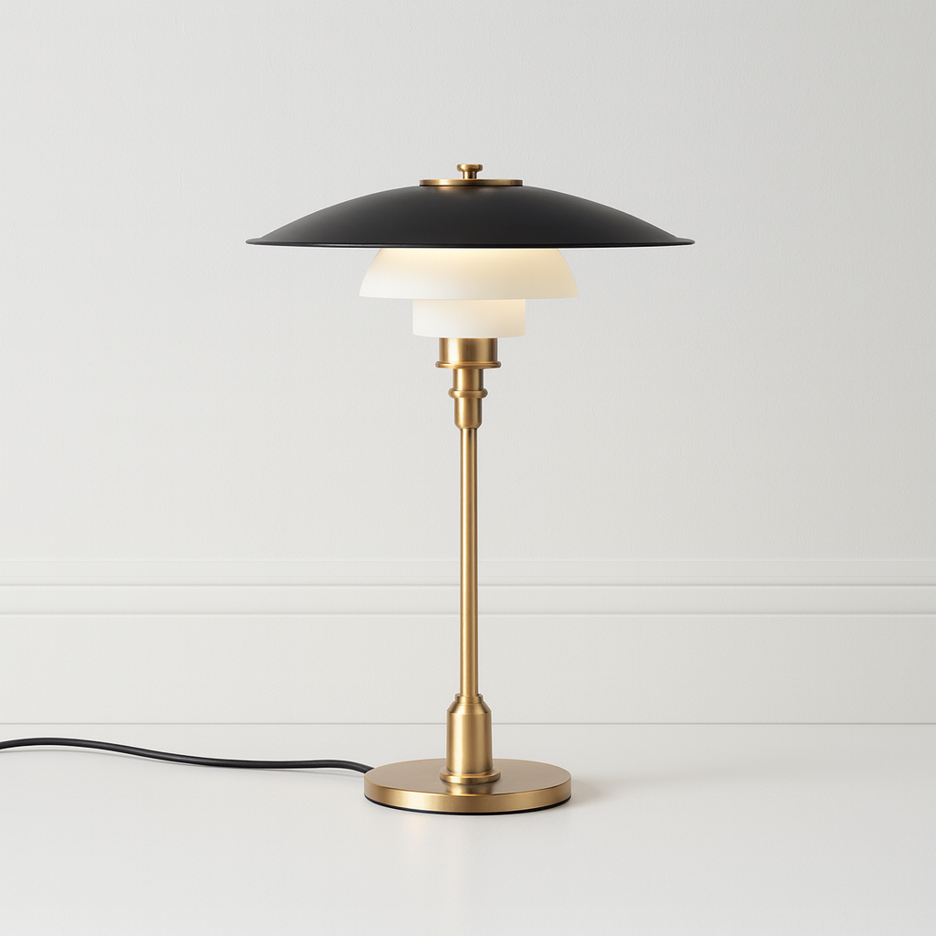 Luminária de Mesa Moderna Minimalista Metal Vidro Kaleva
