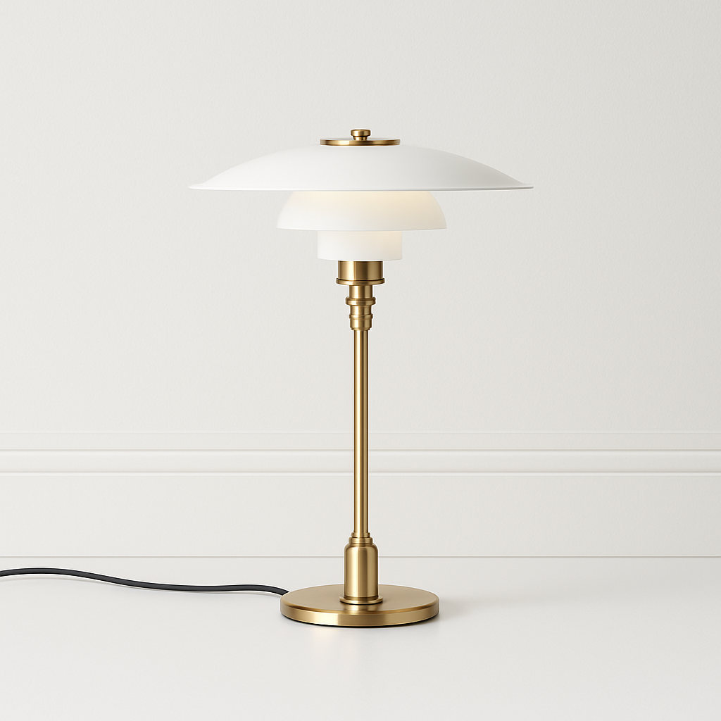Luminária de Mesa Moderna Minimalista Metal Vidro Kaleva