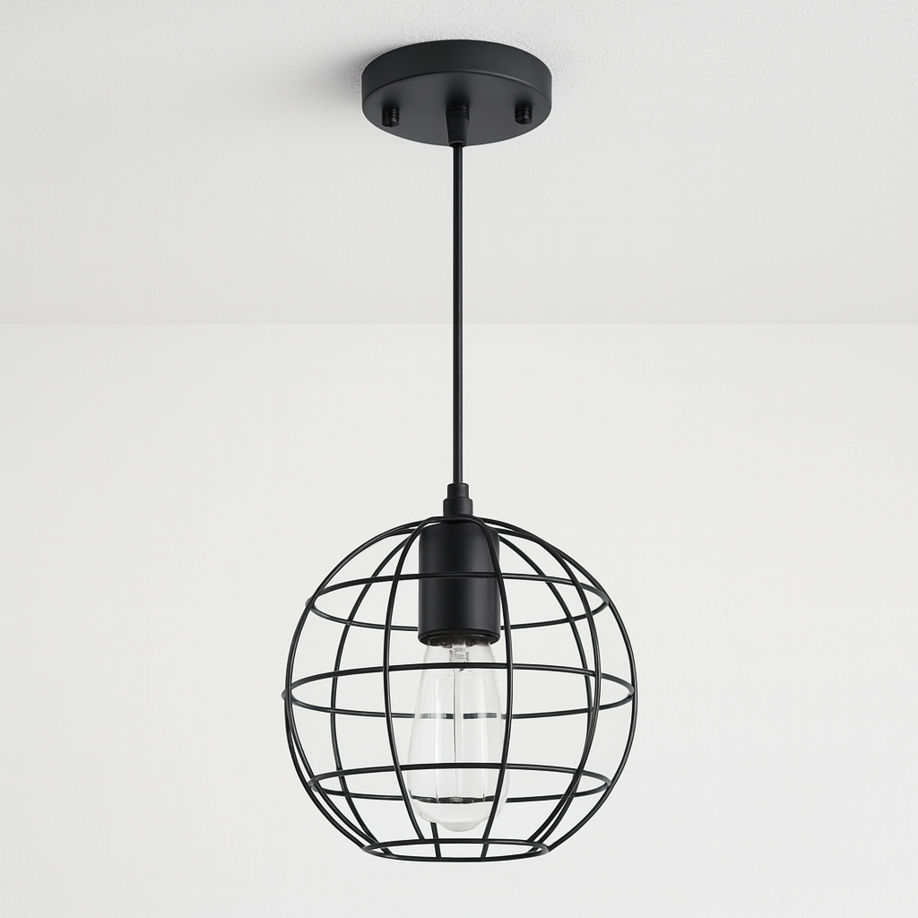 Luminária Pendente Vintage Retrô Industrial Aramado Metal Mirae