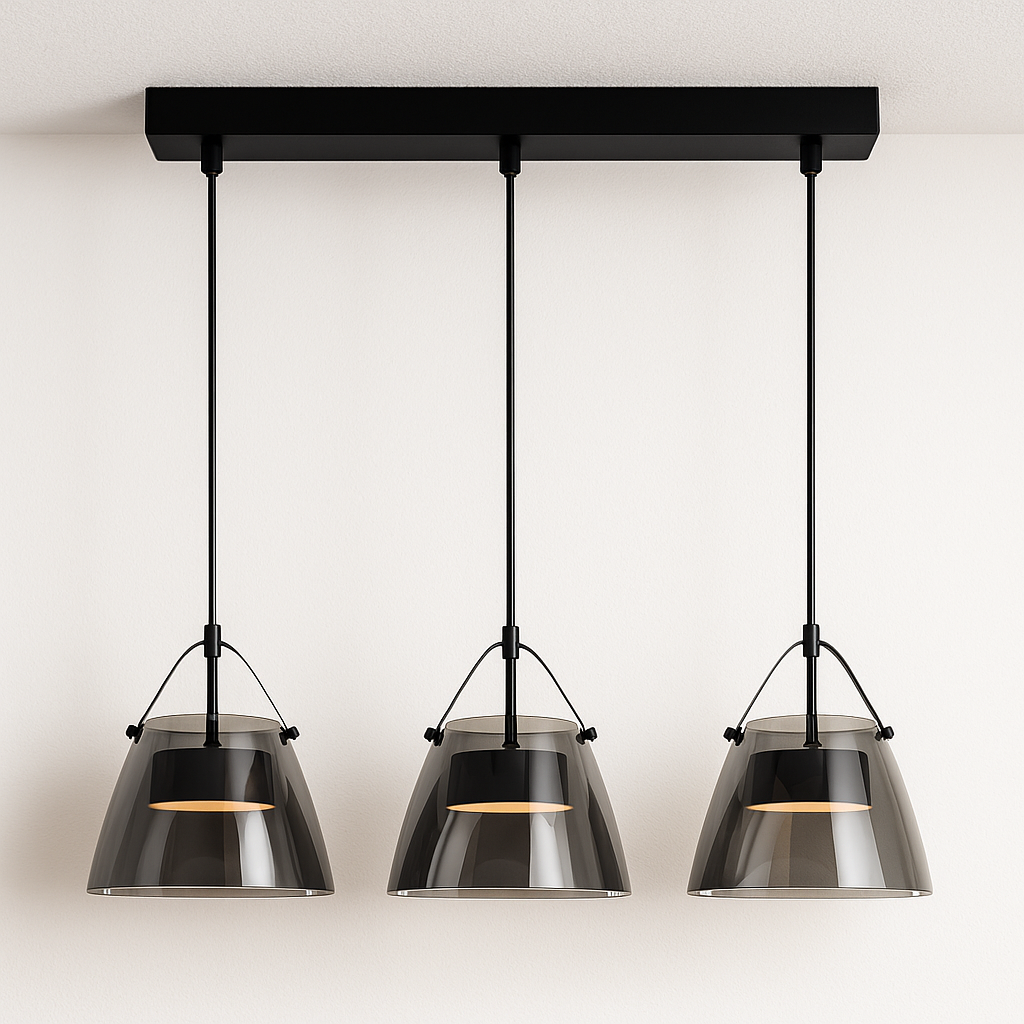 Luminária Pendente Moderna Minimalista LED Vidro Metal Fenway