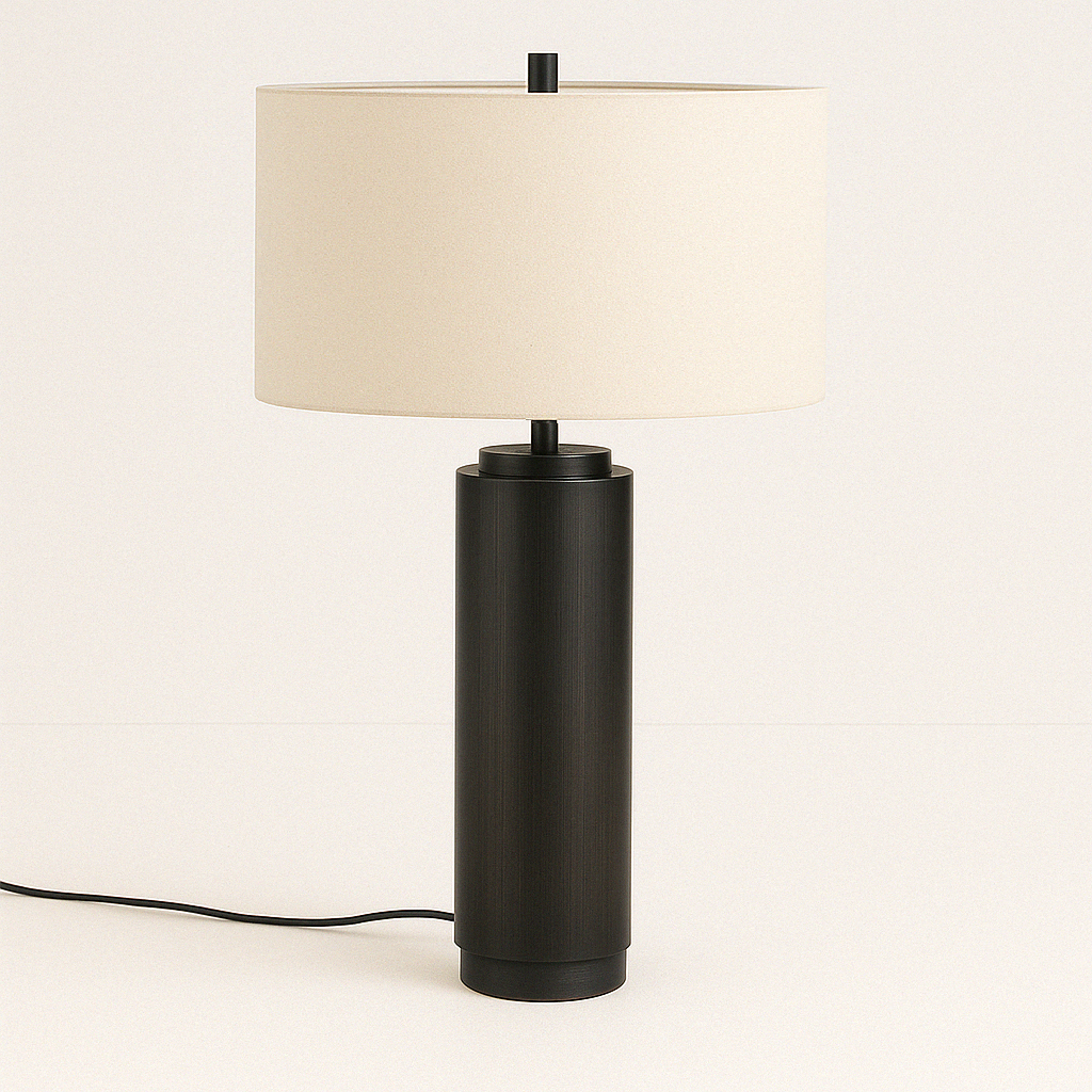 Luminária de Mesa Abajur Moderna Tecido Metal Meye - ABAZZUR™