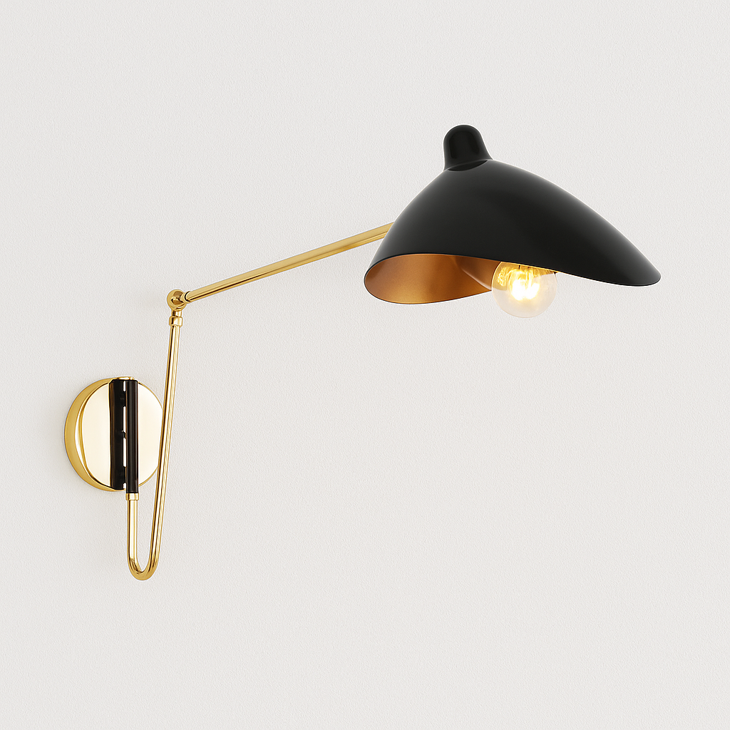 Luminária Arandela Articulada Moderna Minimalista Trastevere - ABAZZUR™