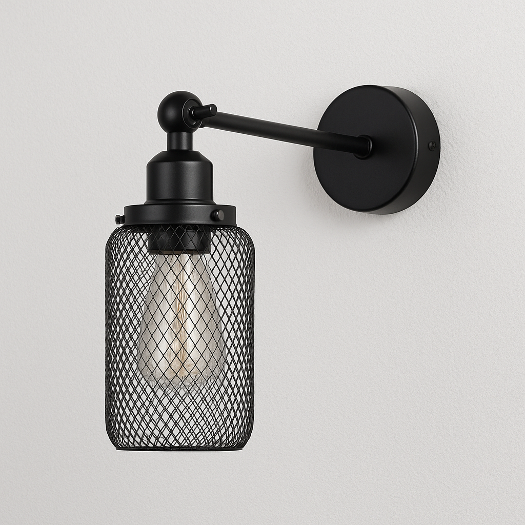 Luminária Arandela Industrial Aramada Vintage Retrô Articulada El Born - ABAZZUR™