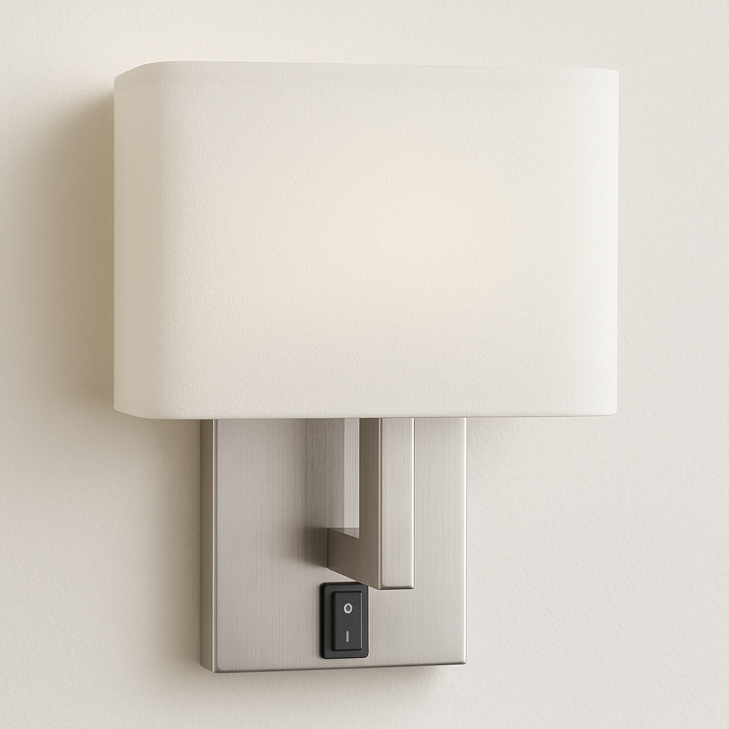 Luminária Arandela Minimalista Clássica Metal Tecido Sidny - ABAZZUR™