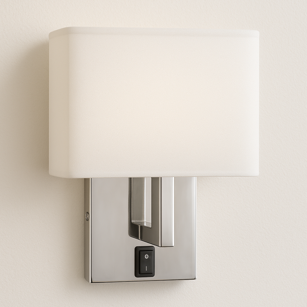 Luminária Arandela Minimalista Clássica Metal Tecido Sidny - ABAZZUR™