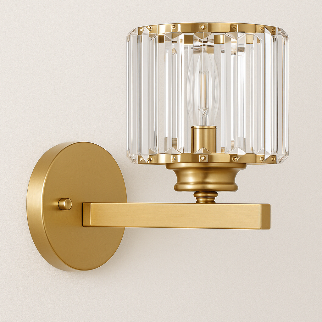 Luminária Arandela Minimalista Clássica Vidro Metal Ilfor - ABAZZUR™