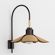 Luminária Arandela Minimalista Tecido Madeira Metal Heath - ABAZZUR™