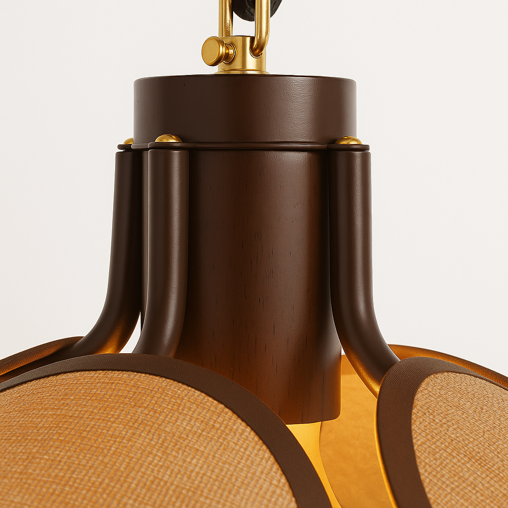 Luminária Arandela Minimalista Tecido Madeira Metal Heath - ABAZZUR™