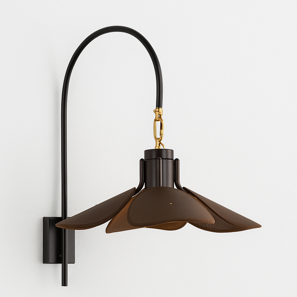 Luminária Arandela Minimalista Tecido Madeira Metal Heath - ABAZZUR™
