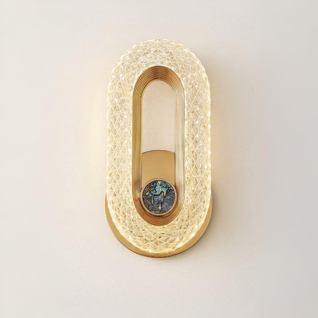 Luminária Arandela Moderna Clássica Cristal Dourado Belleville - ABAZZUR™