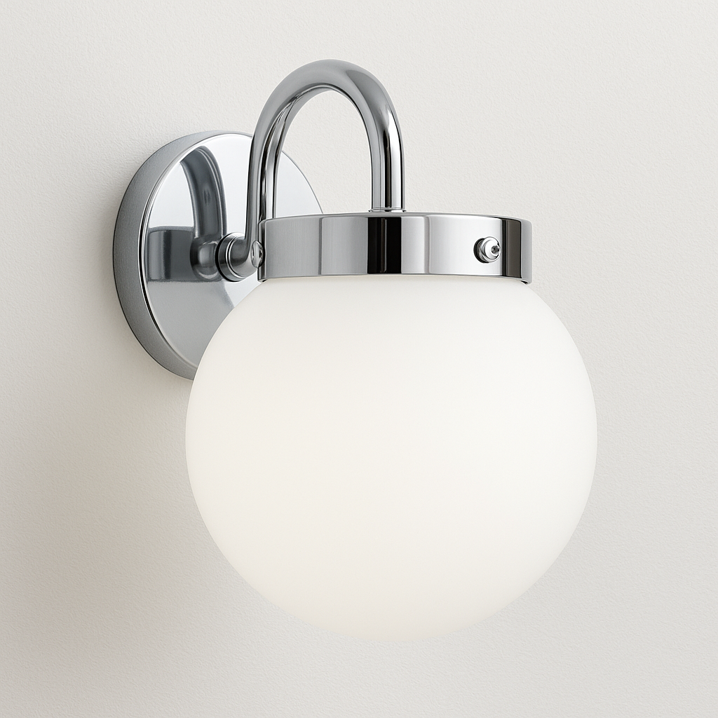 Luminária Arandela Moderna Clássica Globo Bola Metal Vidro Flaminio - ABAZZUR™