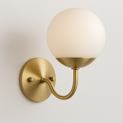 Luminária Arandela Moderna Clássica Globo de Vidro Metal Elisee - ABAZZUR™