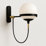 Luminária Arandela Moderna Clássica Metal Globo de Vidro Peoni - ABAZZUR™