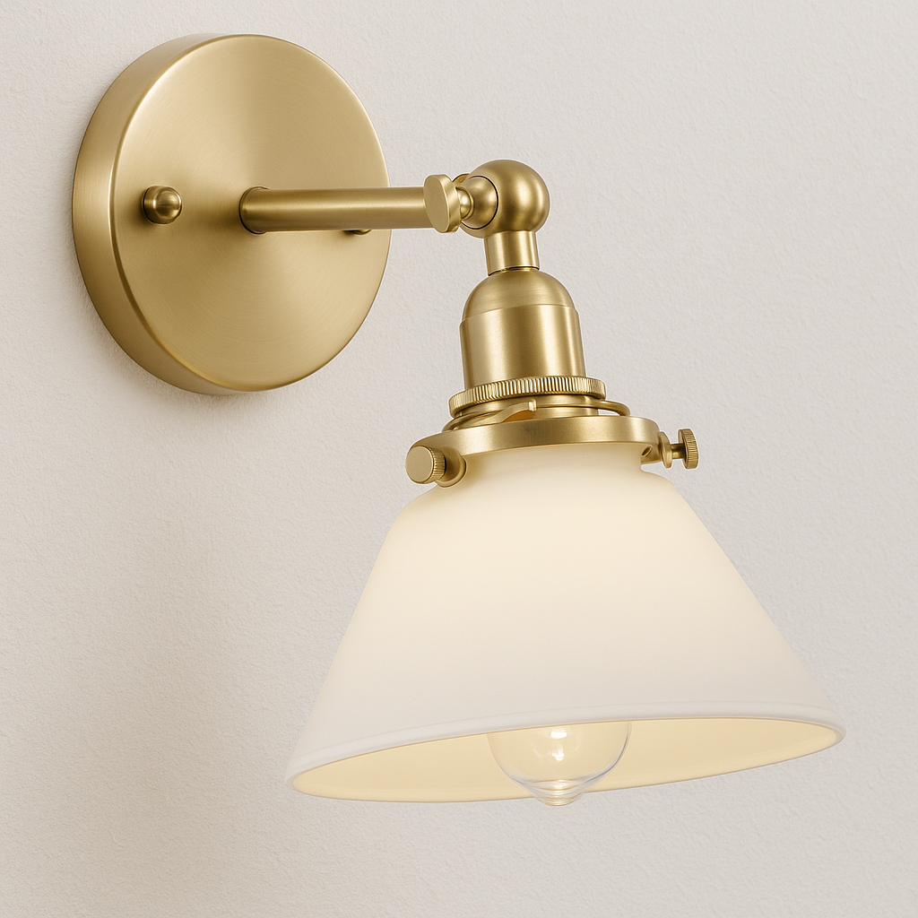 Luminária Arandela Moderna Clássica Metal Vidro Articulada Lejana - ABAZZUR™