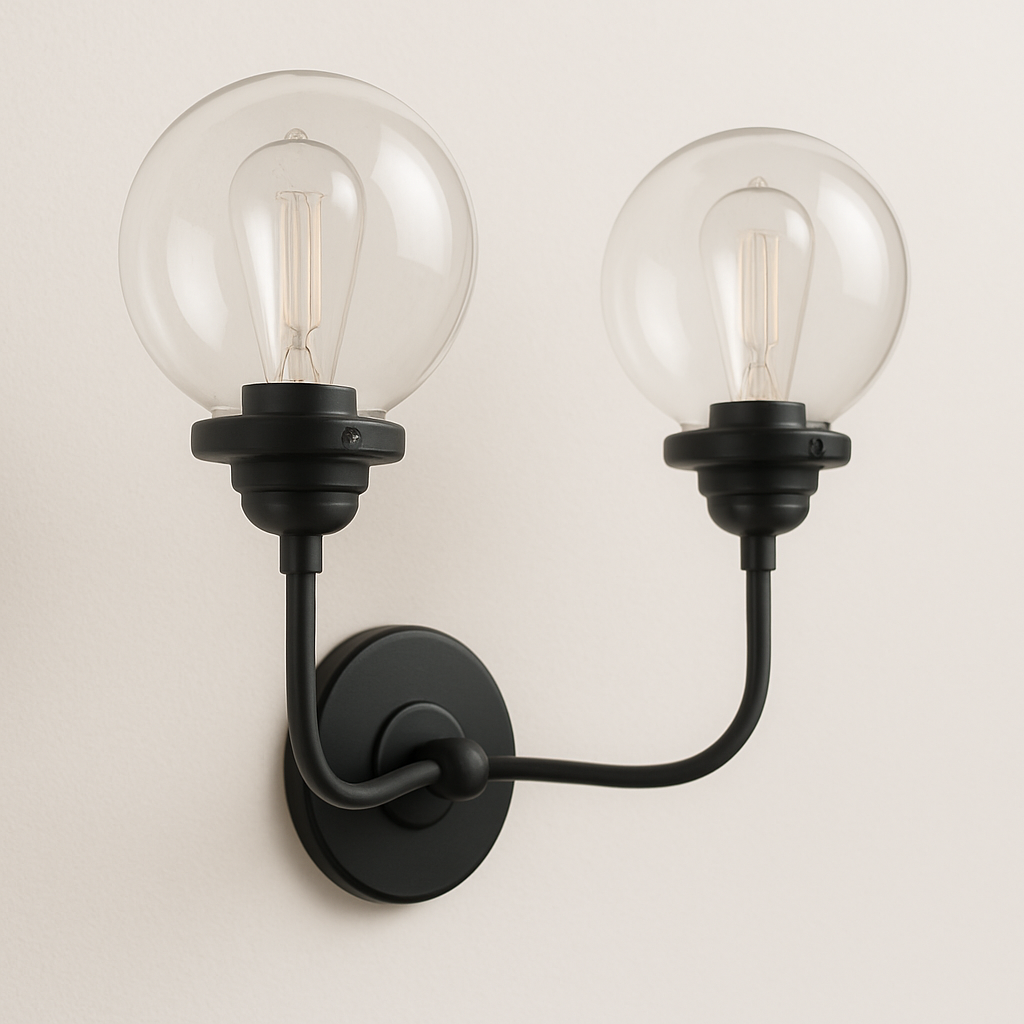 Luminária Arandela Moderna Clássica Minimalista Metal Vidro Slade - ABAZZUR™