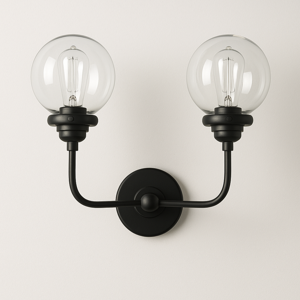 Luminária Arandela Moderna Clássica Minimalista Metal Vidro Slade - ABAZZUR™