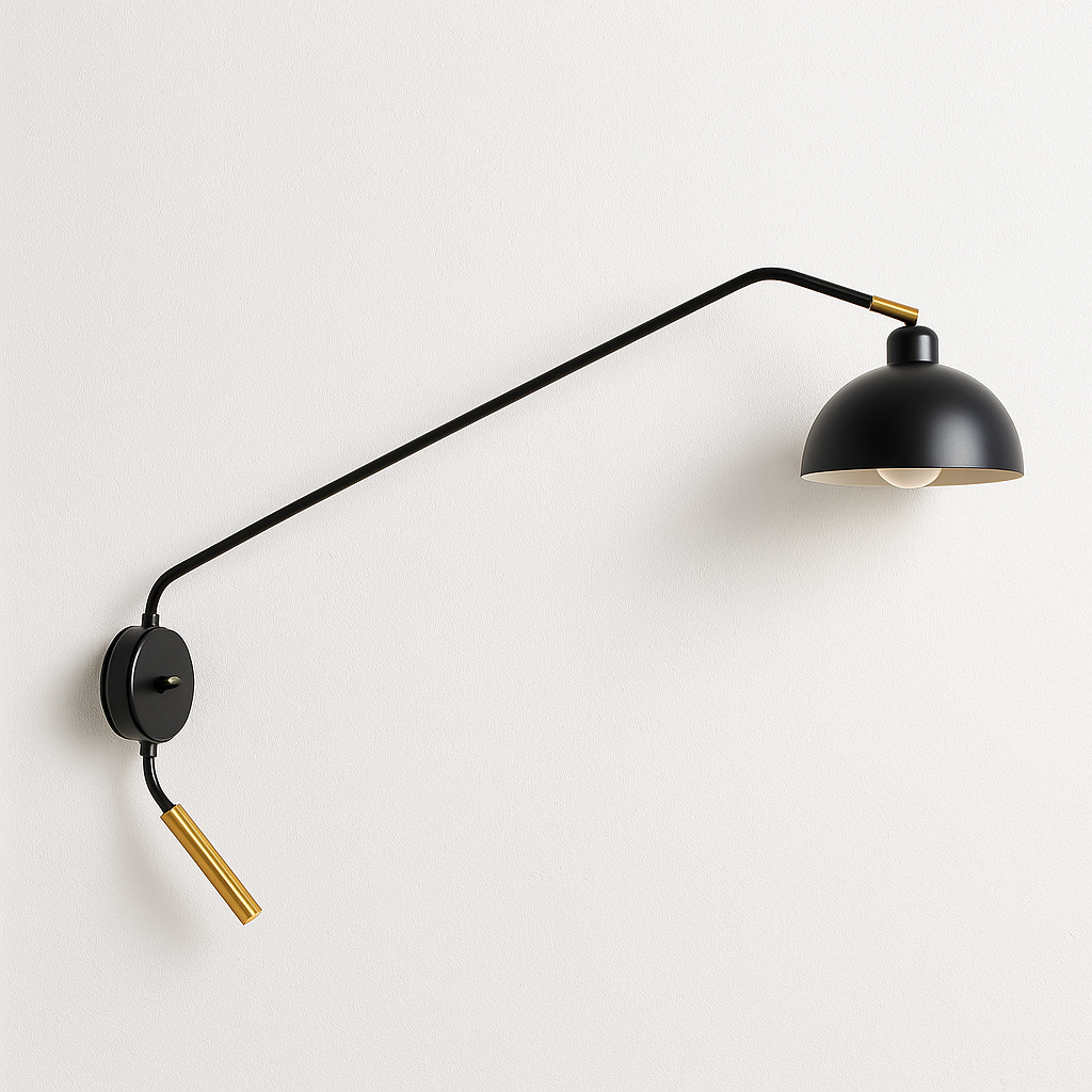 Luminária Arandela Moderna Industrial Minimalista Articulada Metal Brick - ABAZZUR™