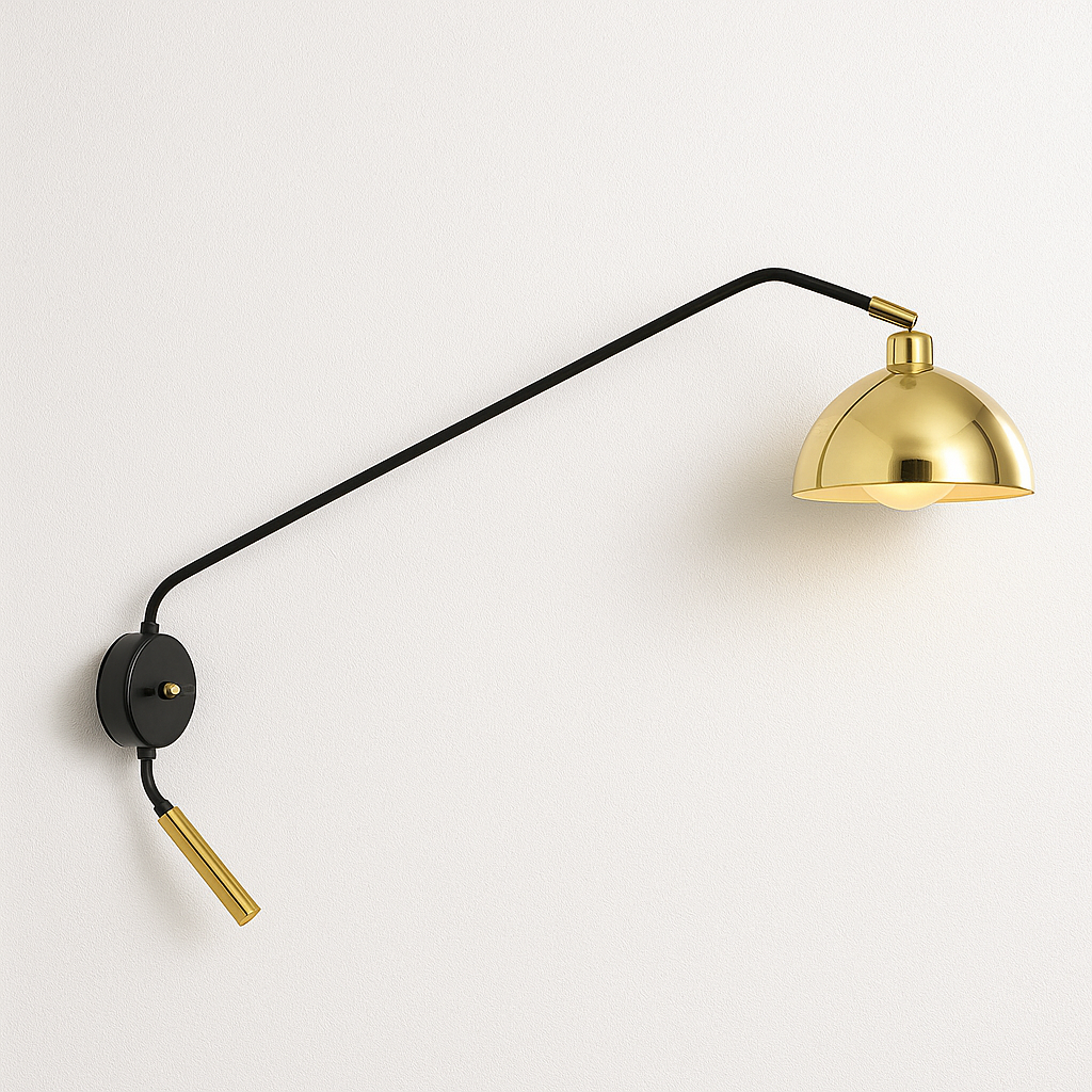 Luminária Arandela Moderna Industrial Minimalista Articulada Metal Brick - ABAZZUR™