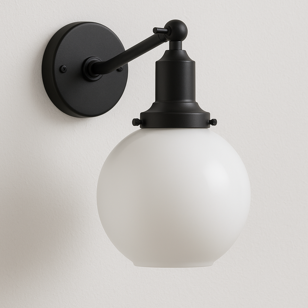 Luminária Arandela Moderna Industrial Minimalista Metal Vidro Sheen - ABAZZUR™