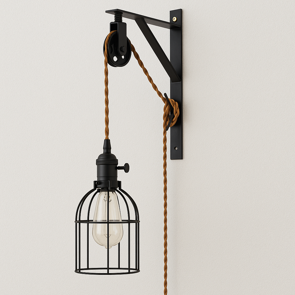 Luminária Arandela Moderna Industrial Retrô Aramada Corda Gannit - ABAZZUR™