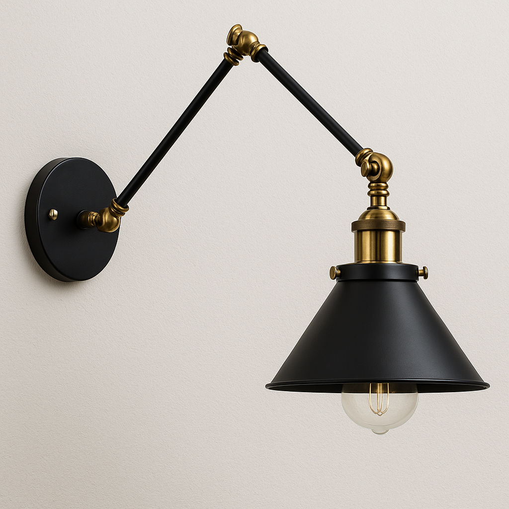 Luminária Arandela Moderna Industrial Retrô Articulada Metal Engle - ABAZZUR™