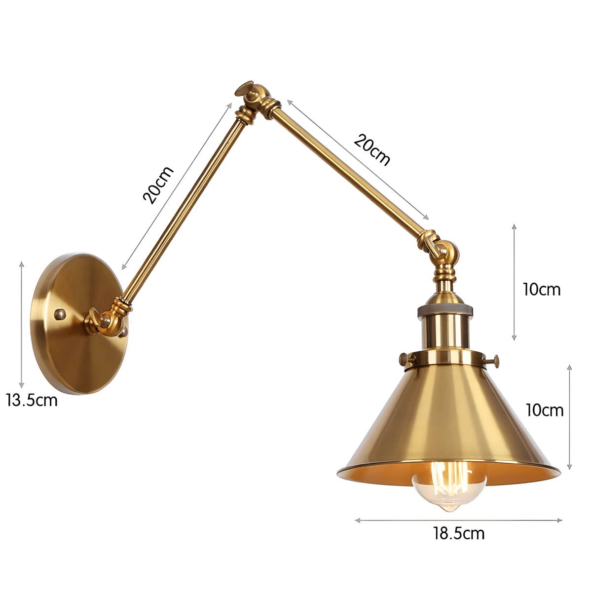 Luminária Arandela Moderna Industrial Retrô Articulada Metal La Bastide - ABAZZUR™